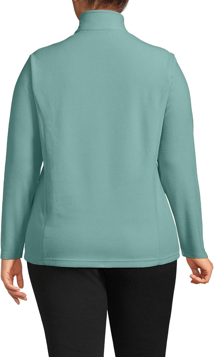imageLands End Anyweather Fleece Quarter Zip PulloverMint Sky