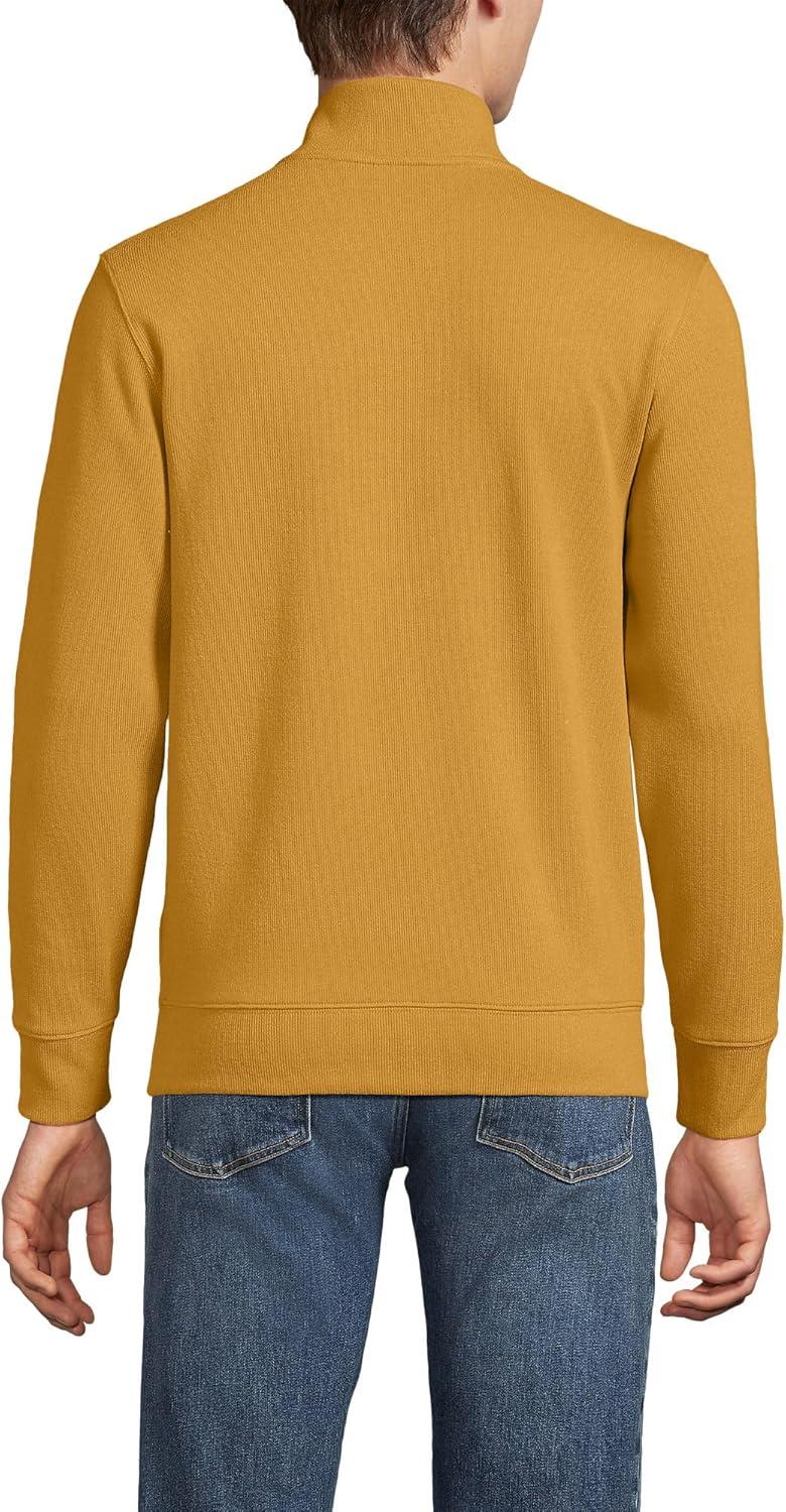 imageLands End Bedford Rib Quarter Zip Pullover SweaterDijon Gold