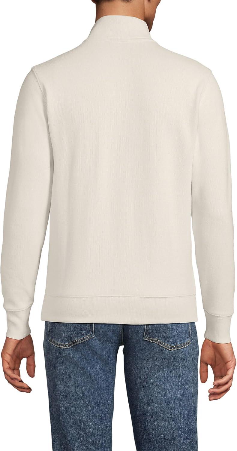 imageLands End Bedford Rib Quarter Zip Pullover SweaterIvory Latte
