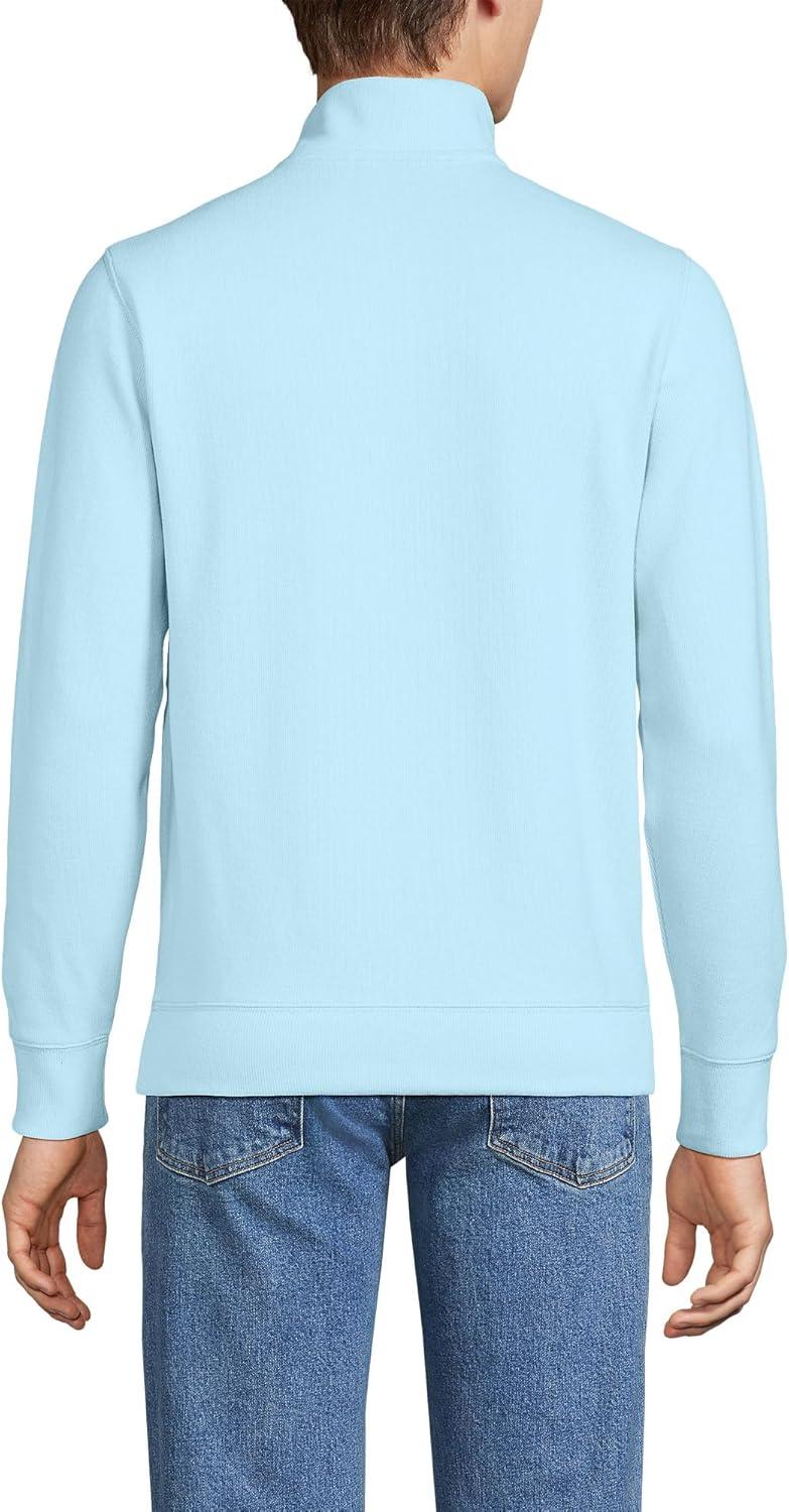 imageLands End Bedford Rib Quarter Zip Pullover SweaterLight Blue Sky