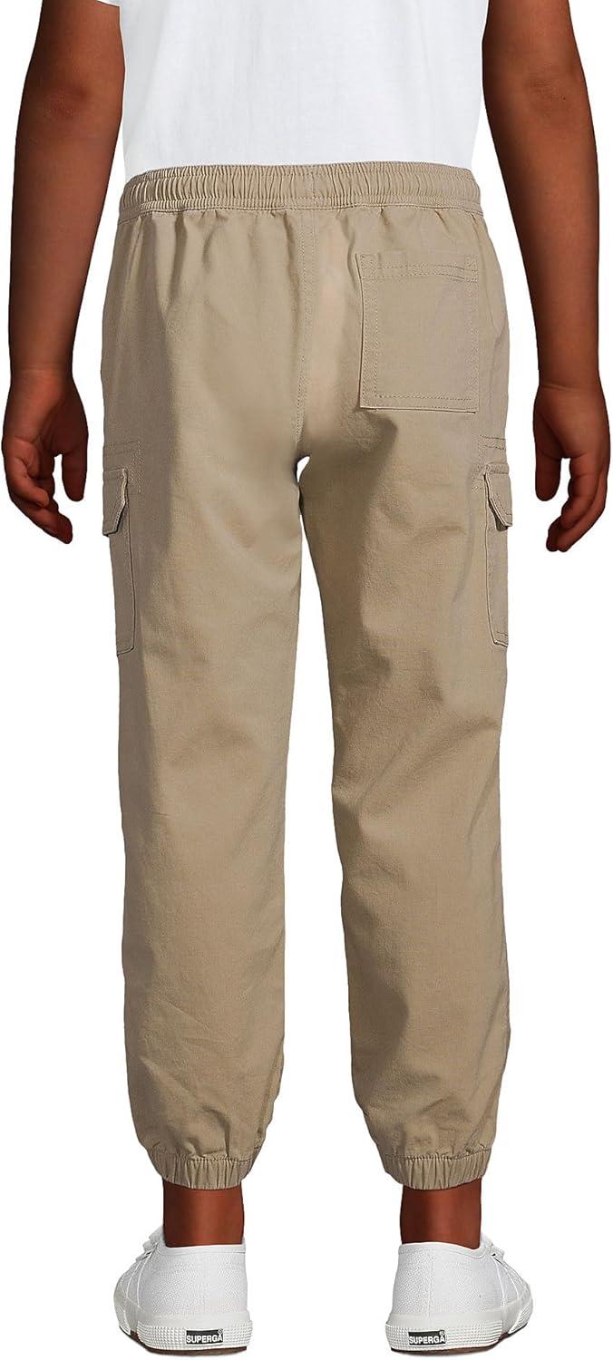 imageLands End Boys Iron Knee Pull On Pattern Stretch Woven JoggerLight Beige