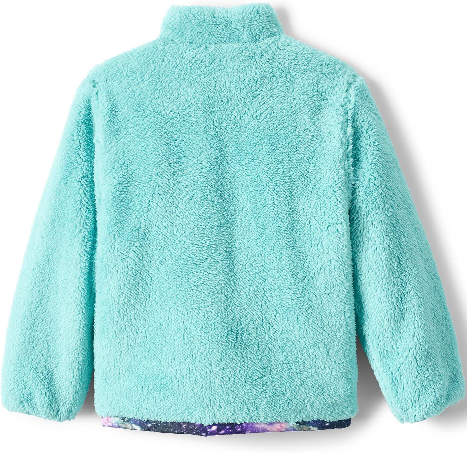 imageLands End Boys Reversible Fleece Puffer JacketBlue Galaxy Cosmos