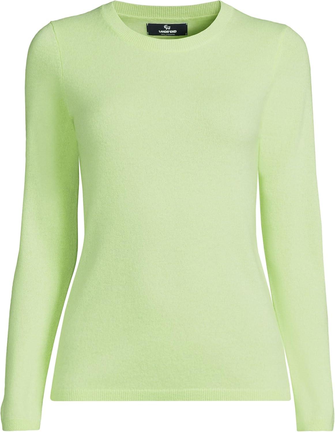 imageLands End Cashmere SweaterFluorescent Green