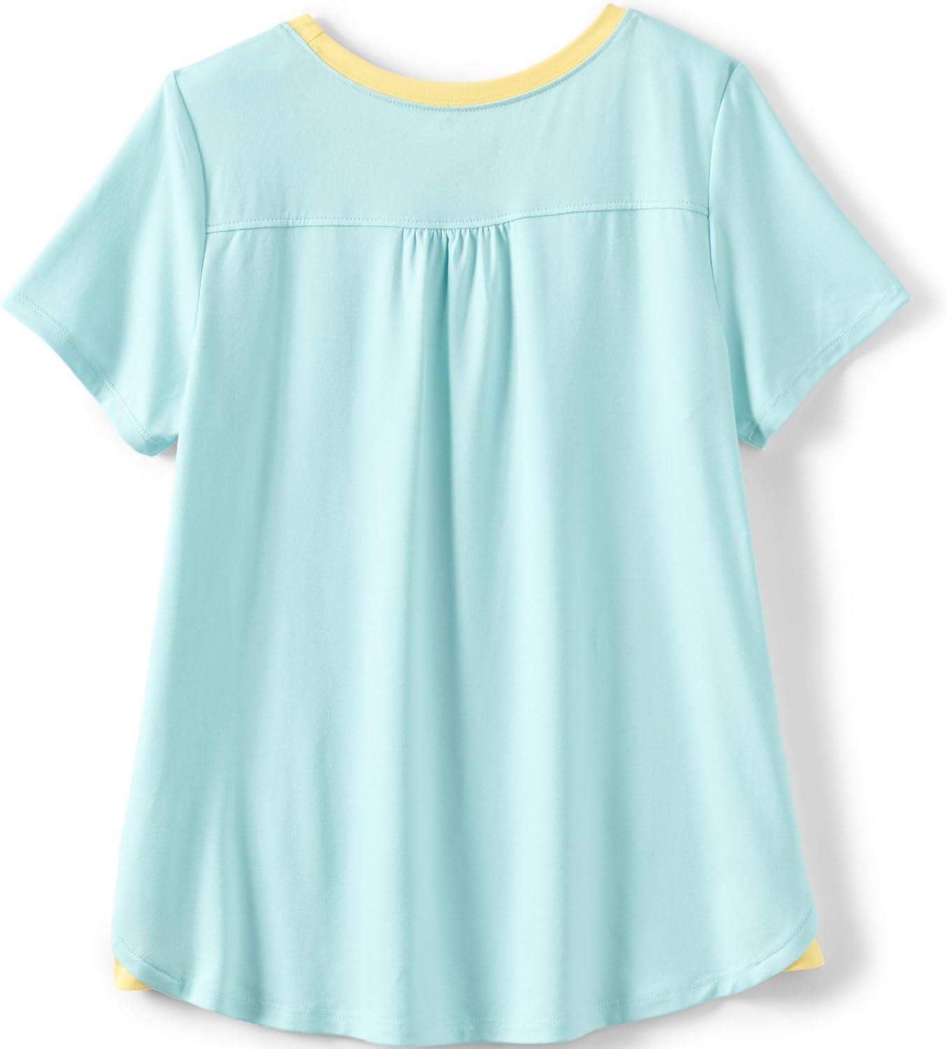 imageLands End Girls Short Sleeve Performance TeeAqua Ice Believe You
