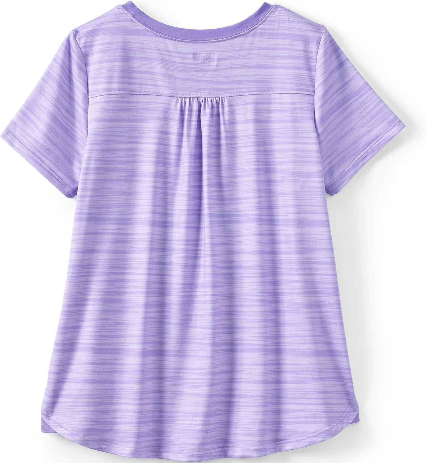 imageLands End Girls Short Sleeve Performance TeeLavender Mist Space Dye
