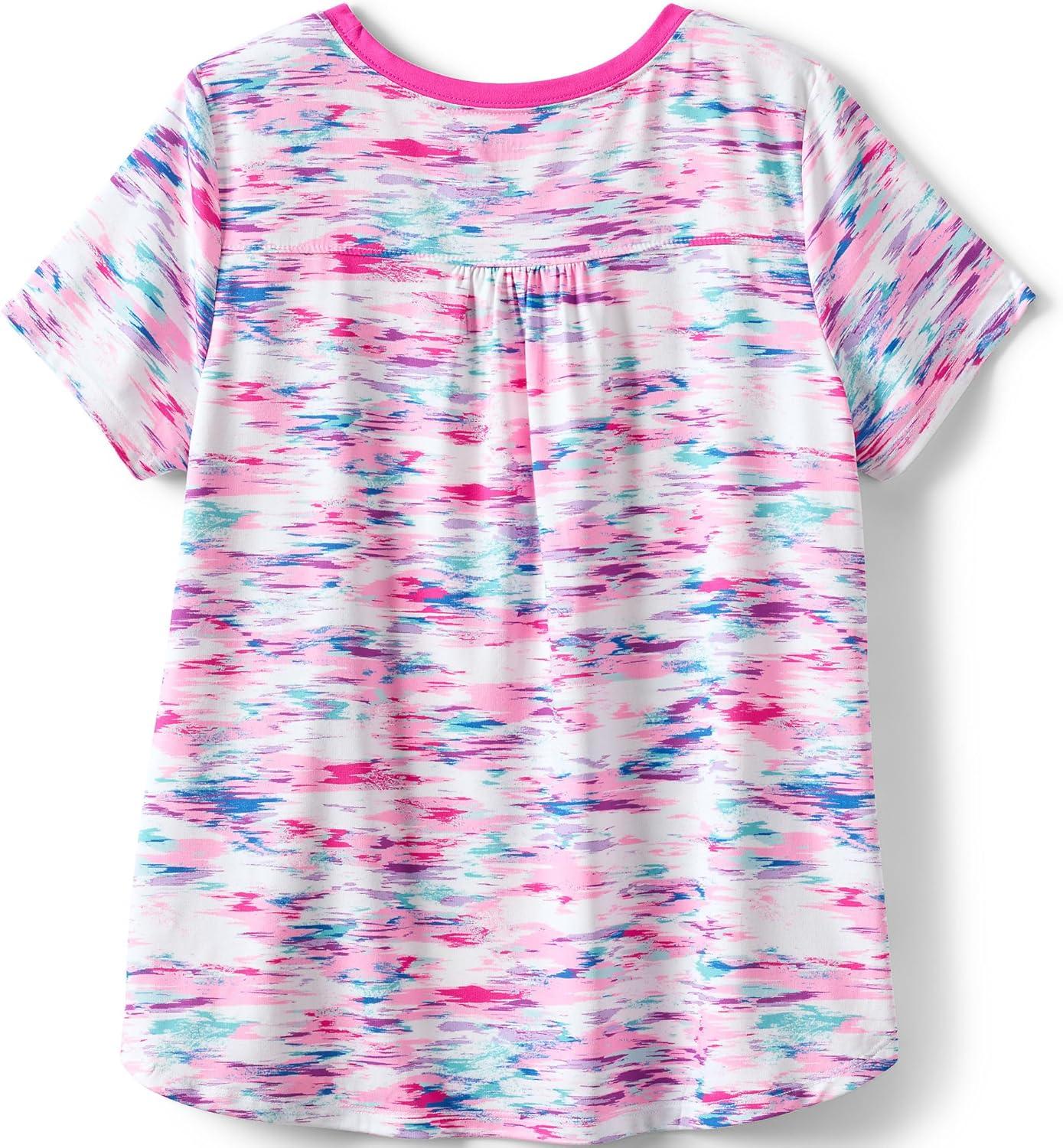 imageLands End Girls Short Sleeve Performance TeePink Multi Ikat