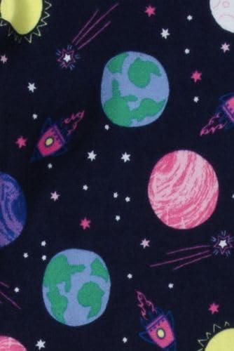 imageLands End Kids Pattern Snug Fit Pajama SetColorful Galaxy Print