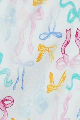 imageLands End Kids Pattern Snug Fit Pajama SetMint Watercolor Bows