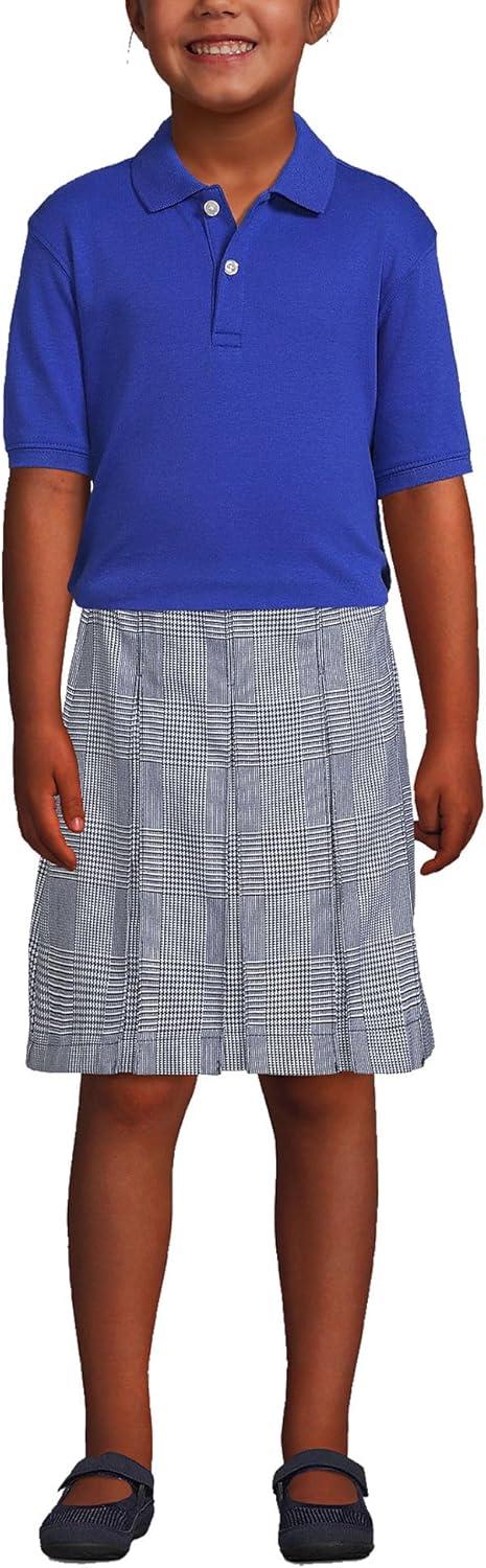 imageLands End Kids School Uniform Polo 100 Cotton Comfort That Lasts All Year EasyCare Short SleeveCobalt