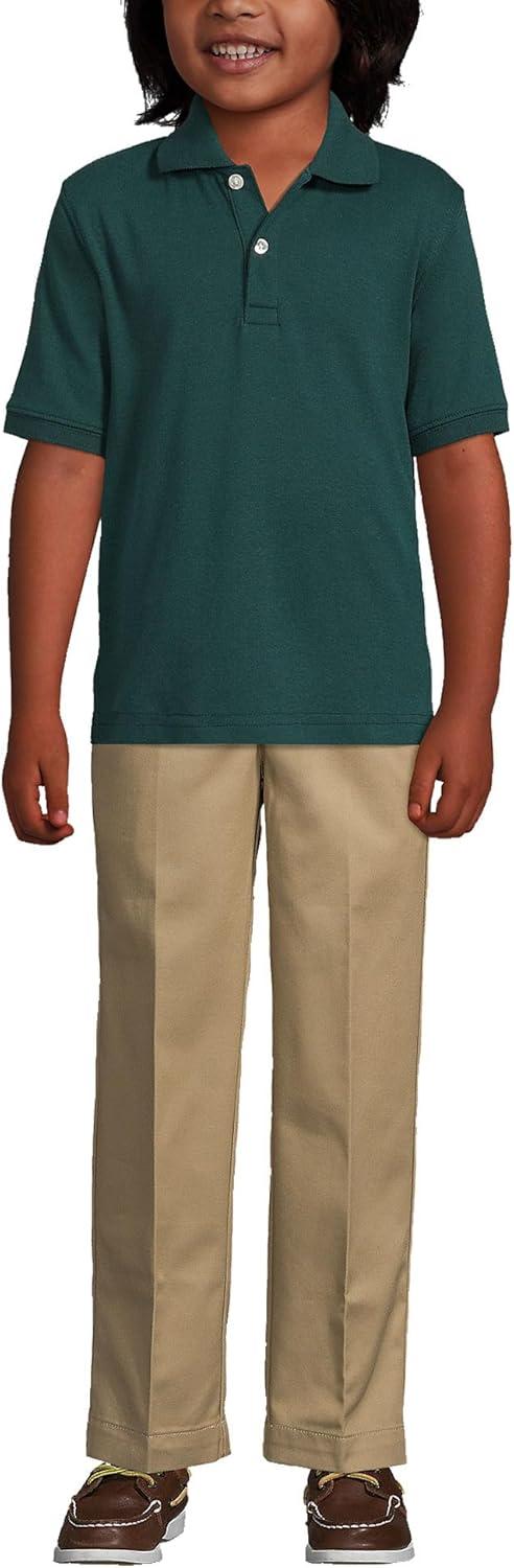 imageLands End Kids School Uniform Polo 100 Cotton Comfort That Lasts All Year EasyCare Short SleeveEvergreen