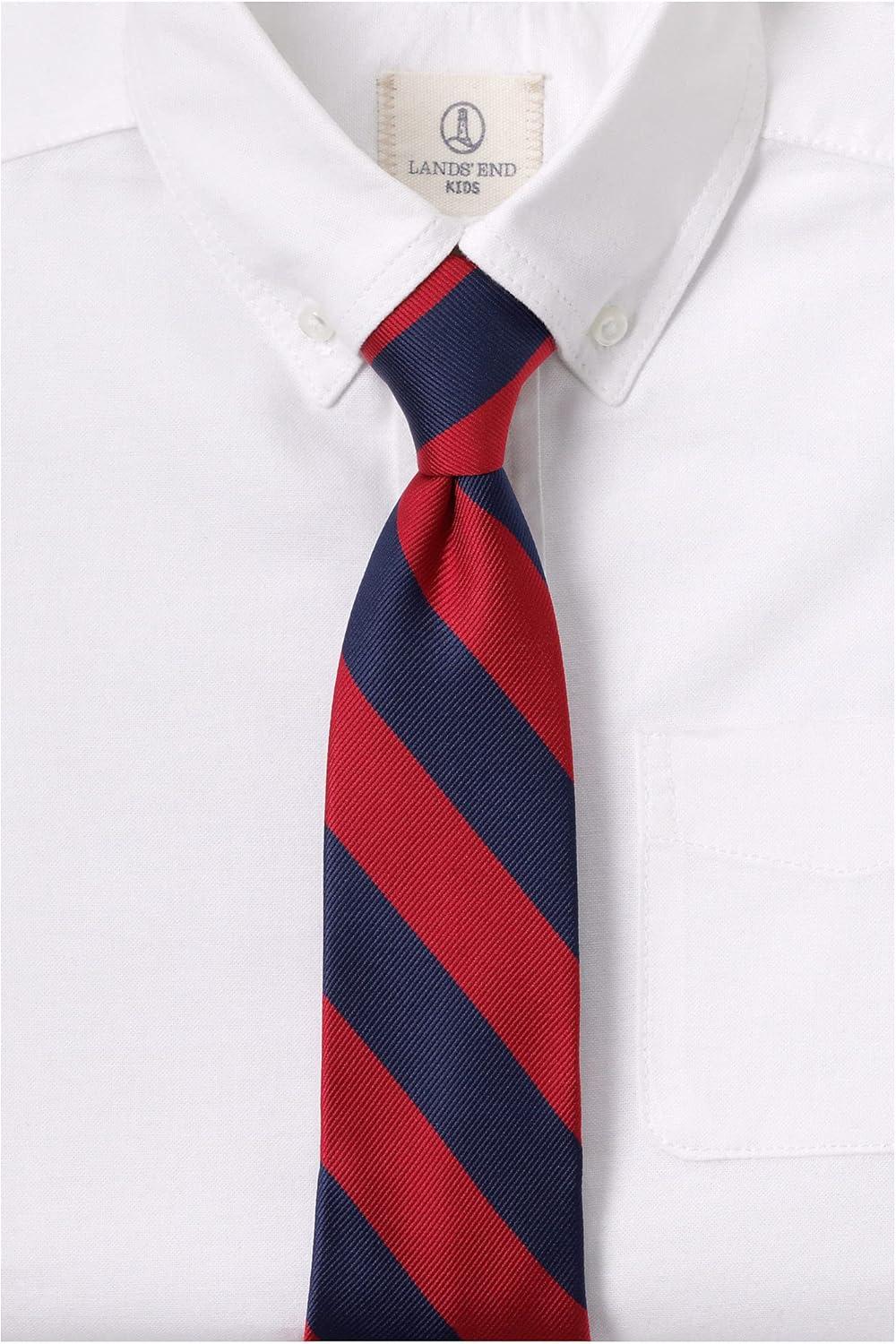 imageLands End Kids Stripe To Be Tied TieRedClassic Navy Stripe