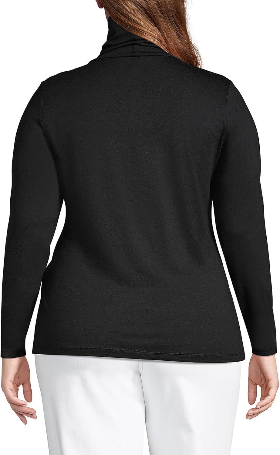 imageLands End Lightweight Jersey Long Sleeve TurtleneckBlack