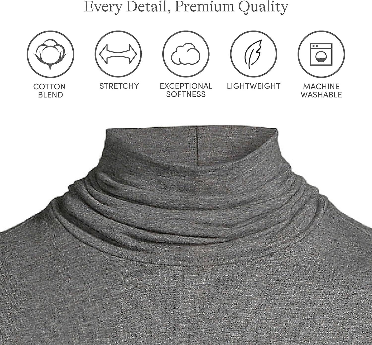 imageLands End Lightweight Jersey Long Sleeve TurtleneckCharcoal Heather