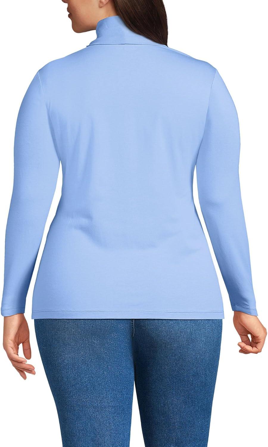 imageLands End Lightweight Jersey Long Sleeve TurtleneckClear Blue Sky