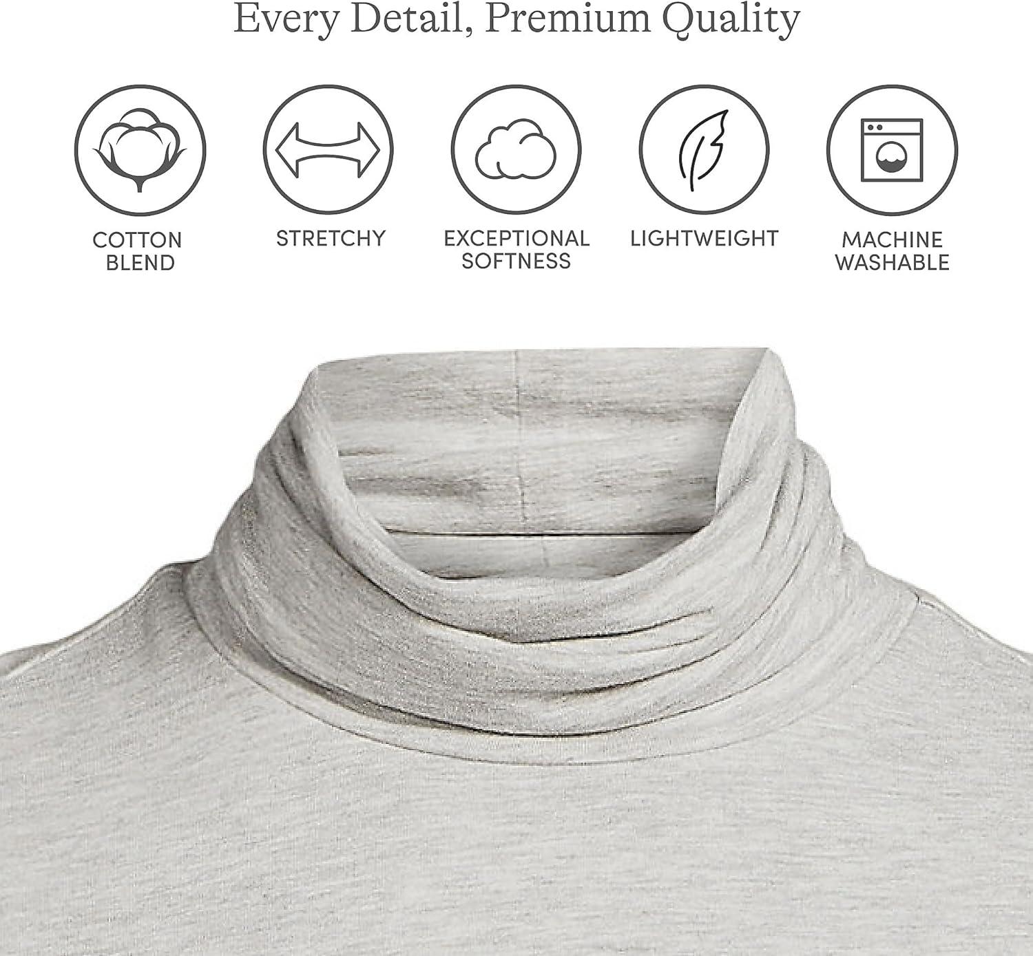 imageLands End Lightweight Jersey Long Sleeve TurtleneckGray Heather