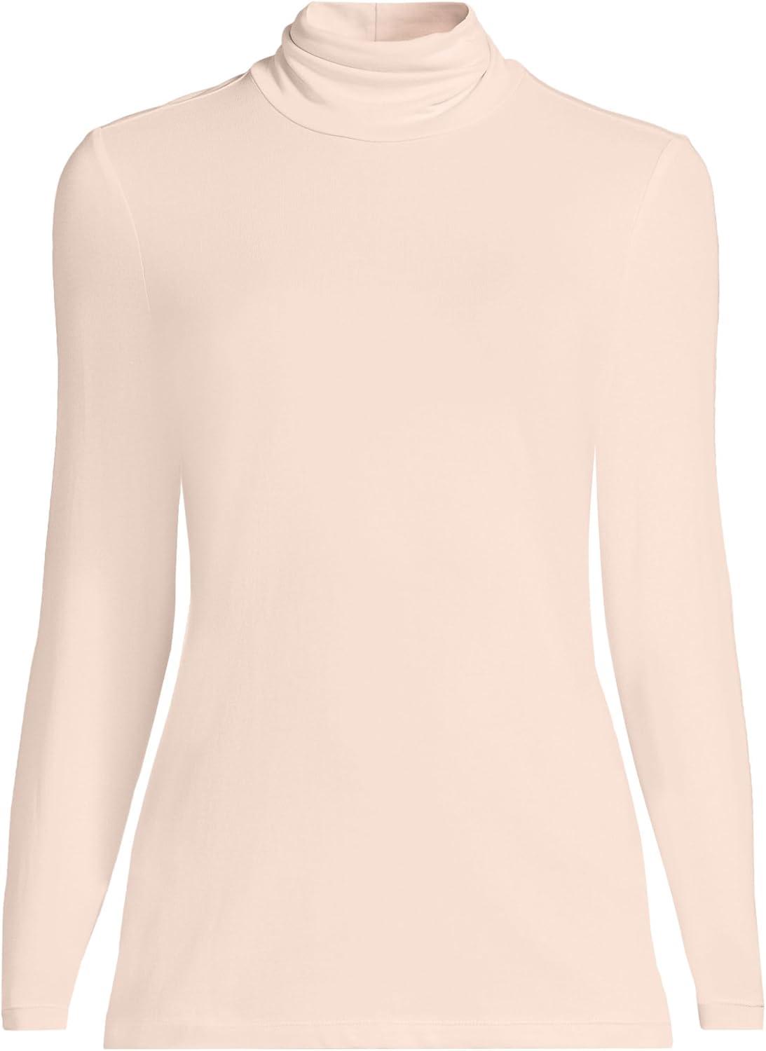 imageLands End Lightweight Jersey Long Sleeve TurtleneckPink Opal