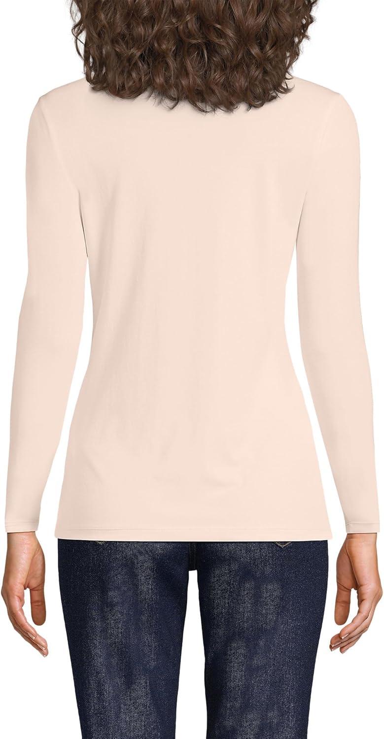imageLands End Lightweight Jersey Long Sleeve TurtleneckPink Opal