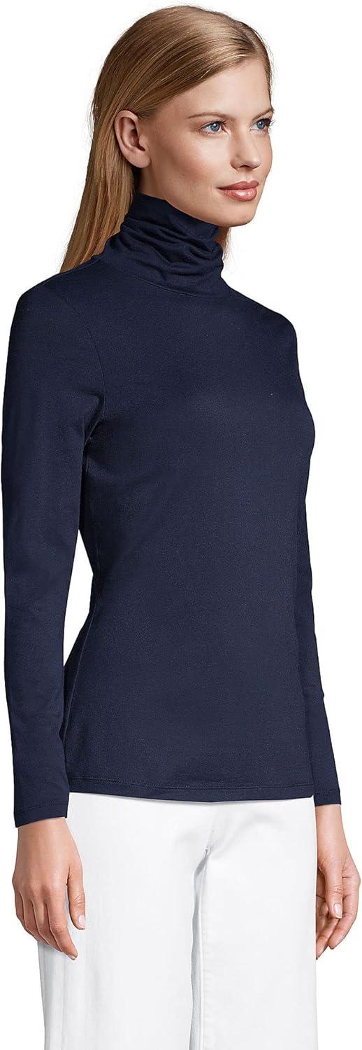 imageLands End Lightweight Jersey Long Sleeve TurtleneckRadiant Navy