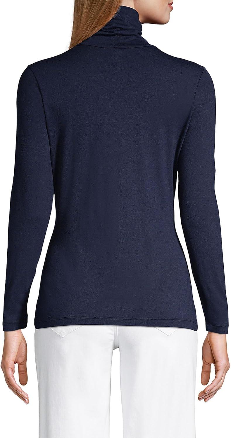 imageLands End Lightweight Jersey Long Sleeve TurtleneckRadiant Navy