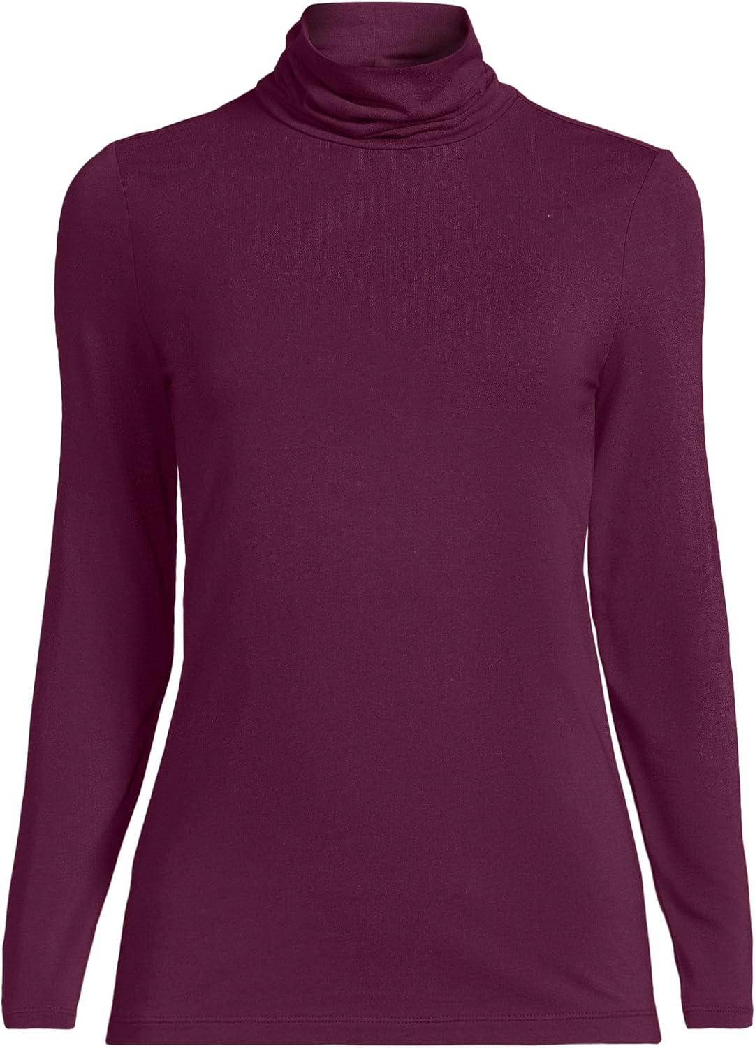 imageLands End Lightweight Jersey Long Sleeve TurtleneckVivid Plum