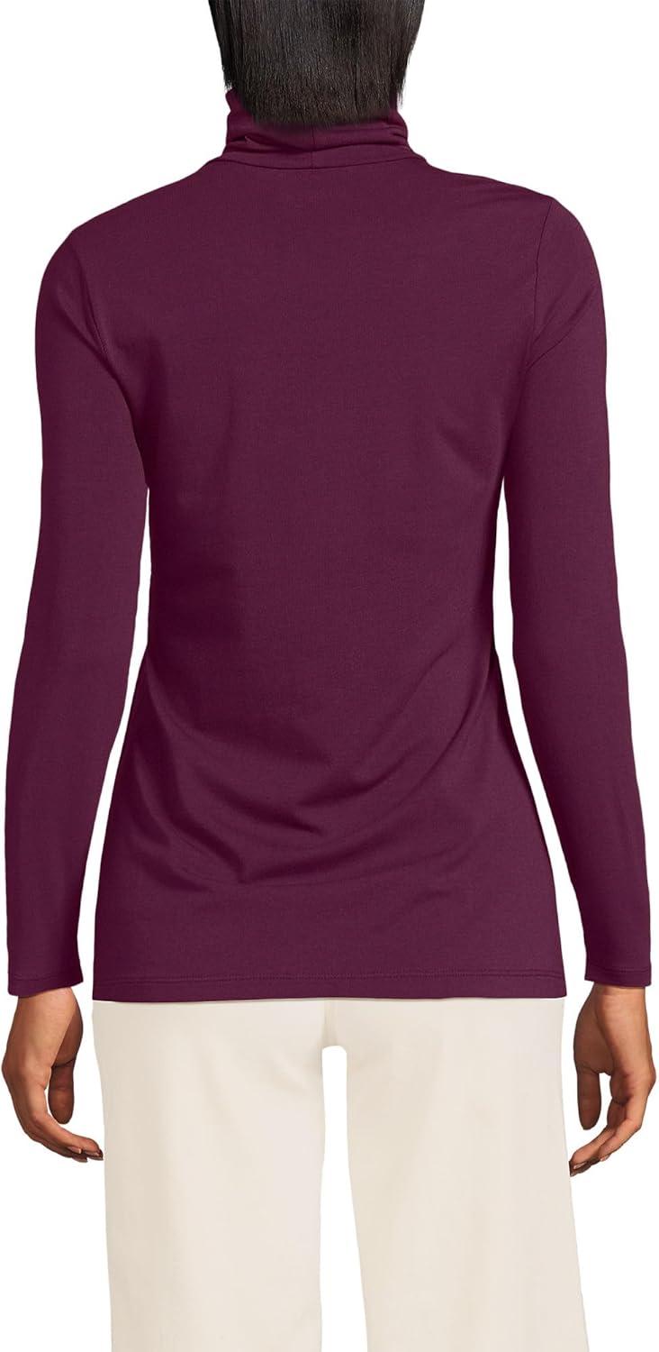 imageLands End Lightweight Jersey Long Sleeve TurtleneckVivid Plum