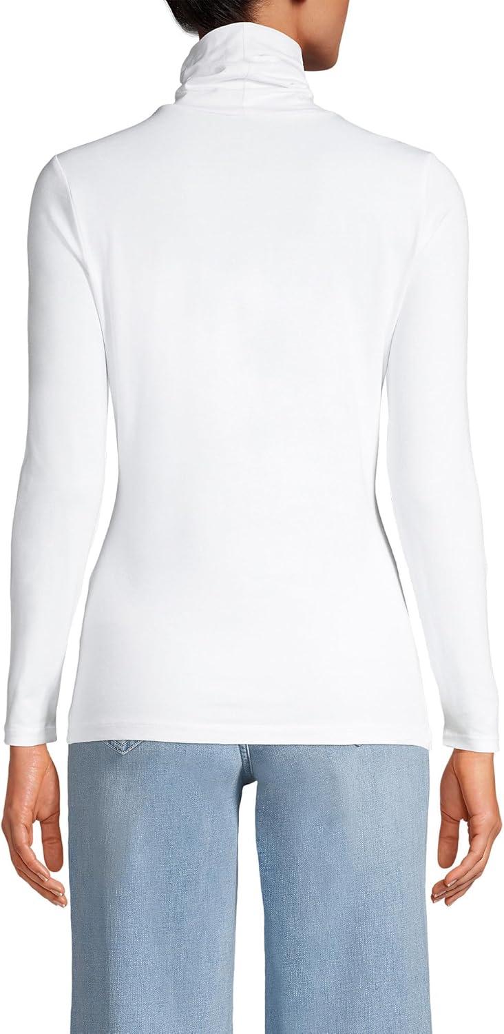 imageLands End Lightweight Jersey Long Sleeve TurtleneckWhite
