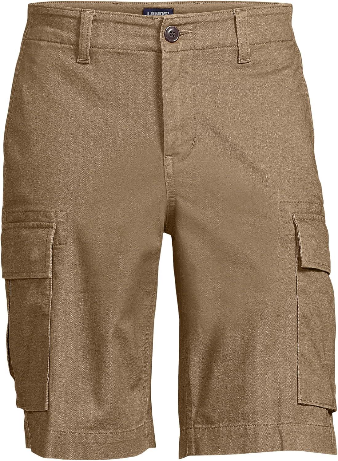 imageLands End Mens 105quot Traditional Fit Stretch Knockabout Cargo ShortsAntique Bronze