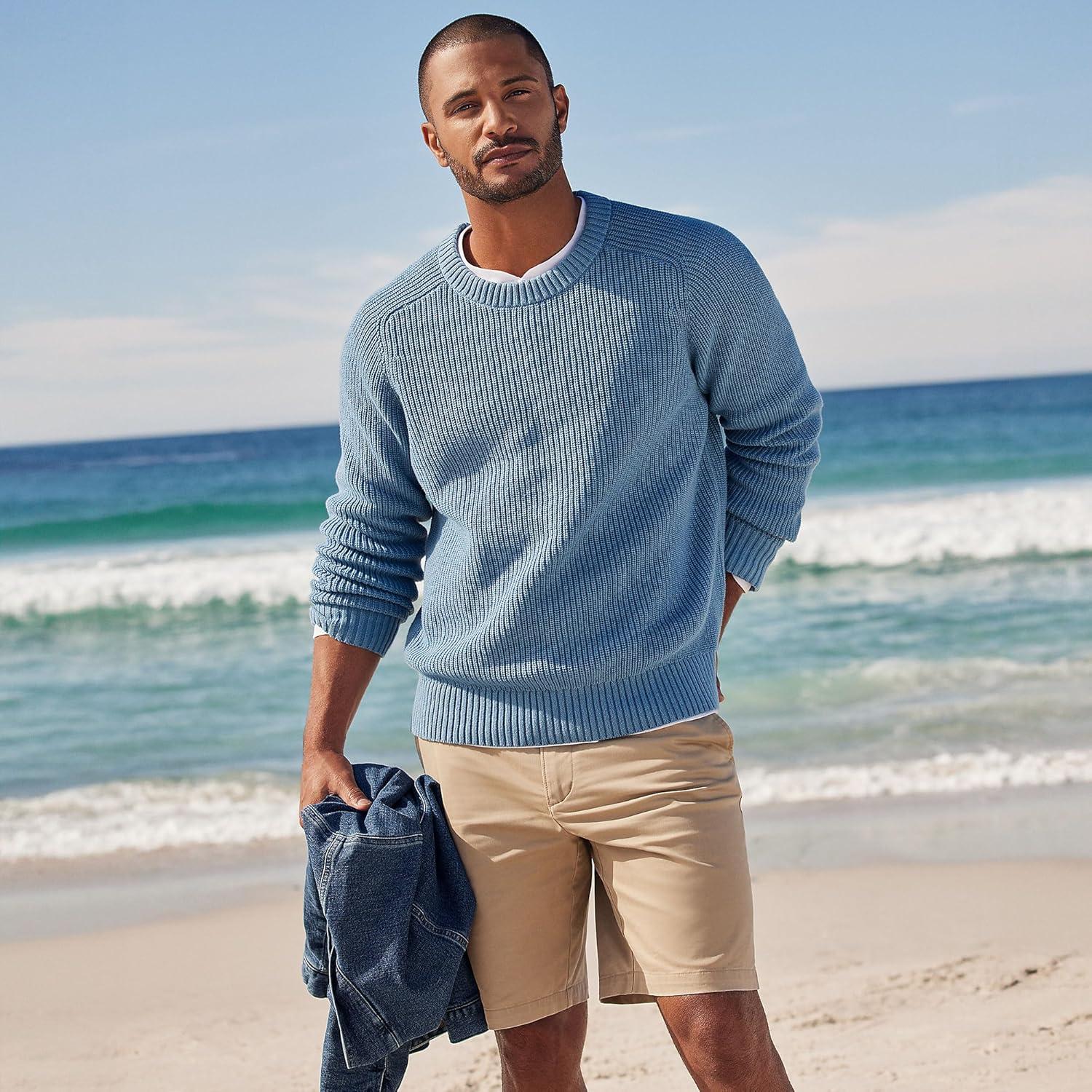 imageLands End Mens 11quot Traditional Fit Comfort First Knockabout Chino ShortsKhaki