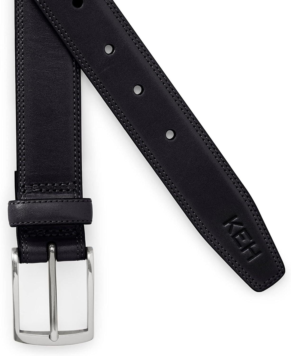imageLands End Mens Classic Leather Chino BeltBlack