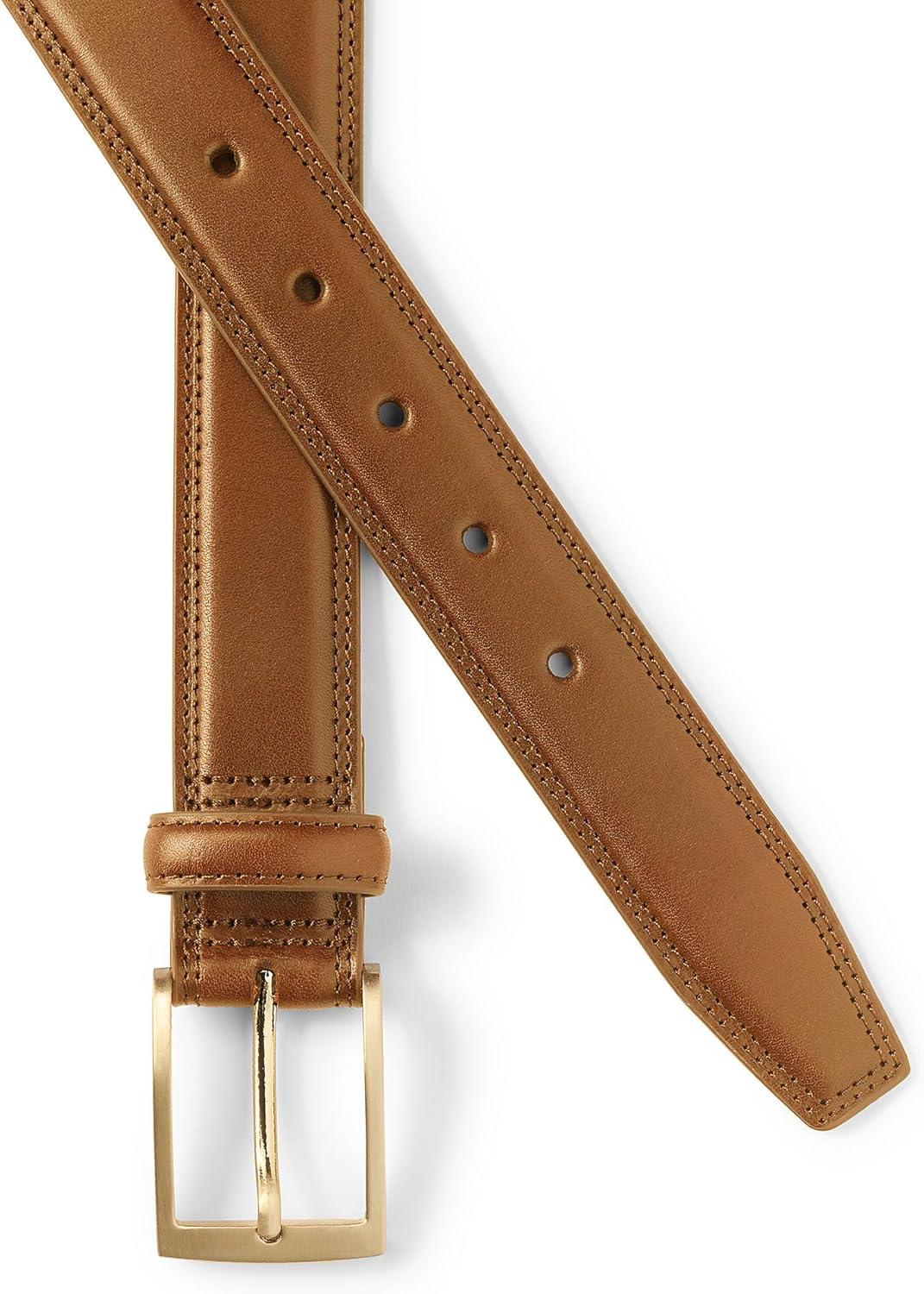imageLands End Mens Classic Leather Chino BeltChestnut