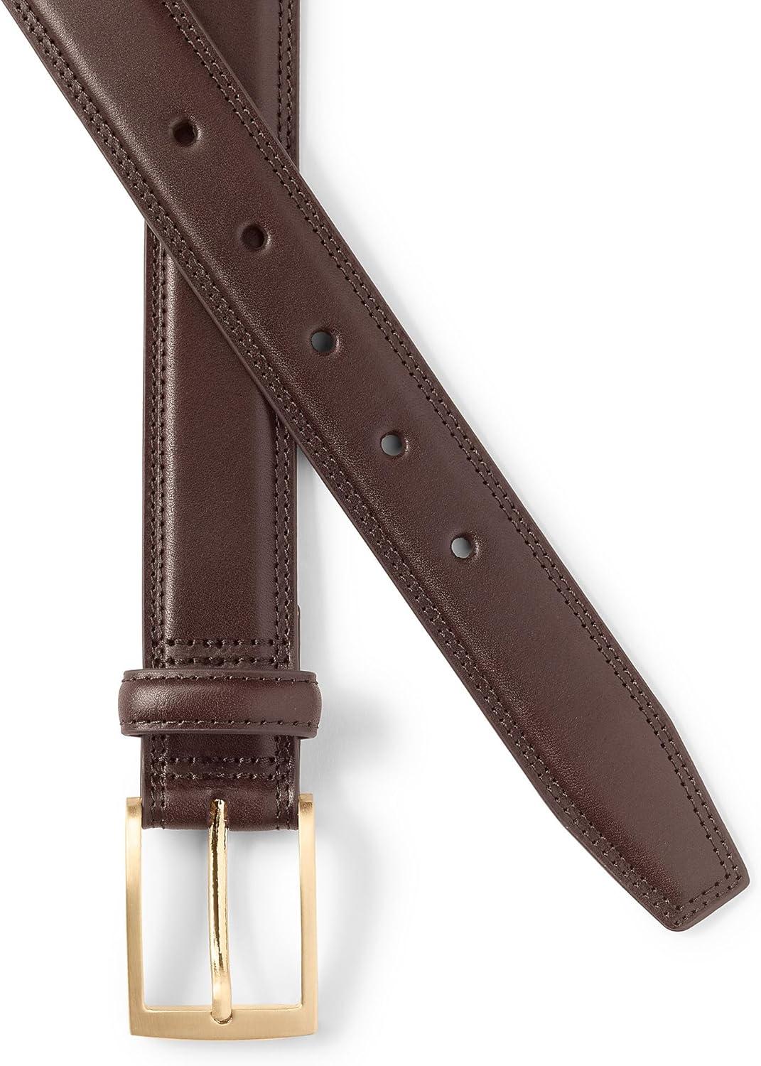 imageLands End Mens Classic Leather Chino BeltDark Brown