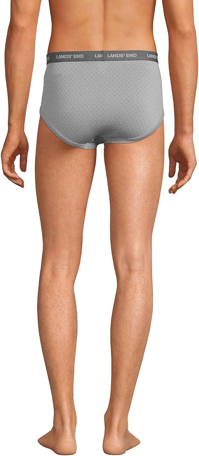 imageLands End Mens Comfort Knit Brief 3 PackBlackGray 3 Pack