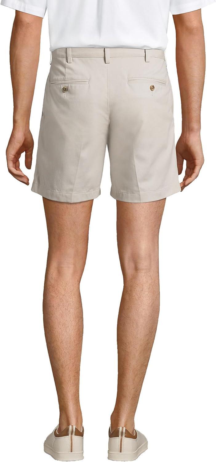 imageLands End Mens Comfort Waist 6quot No Iron Chino ShortsLight Stone