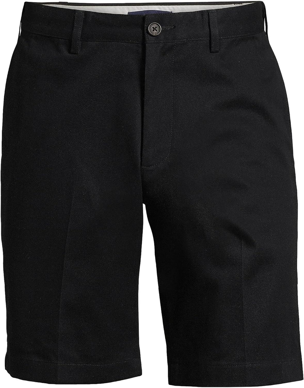 imageLands End Mens Comfort Waist 9quot No Iron Chino ShortsBlack