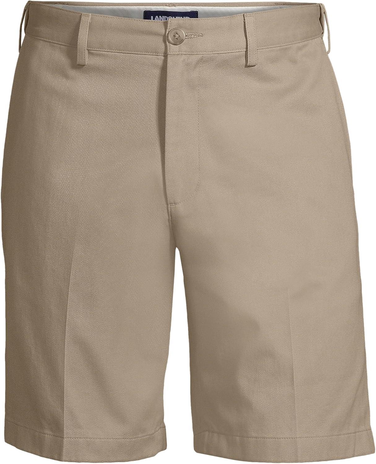 imageLands End Mens Comfort Waist 9quot No Iron Chino ShortsKhaki