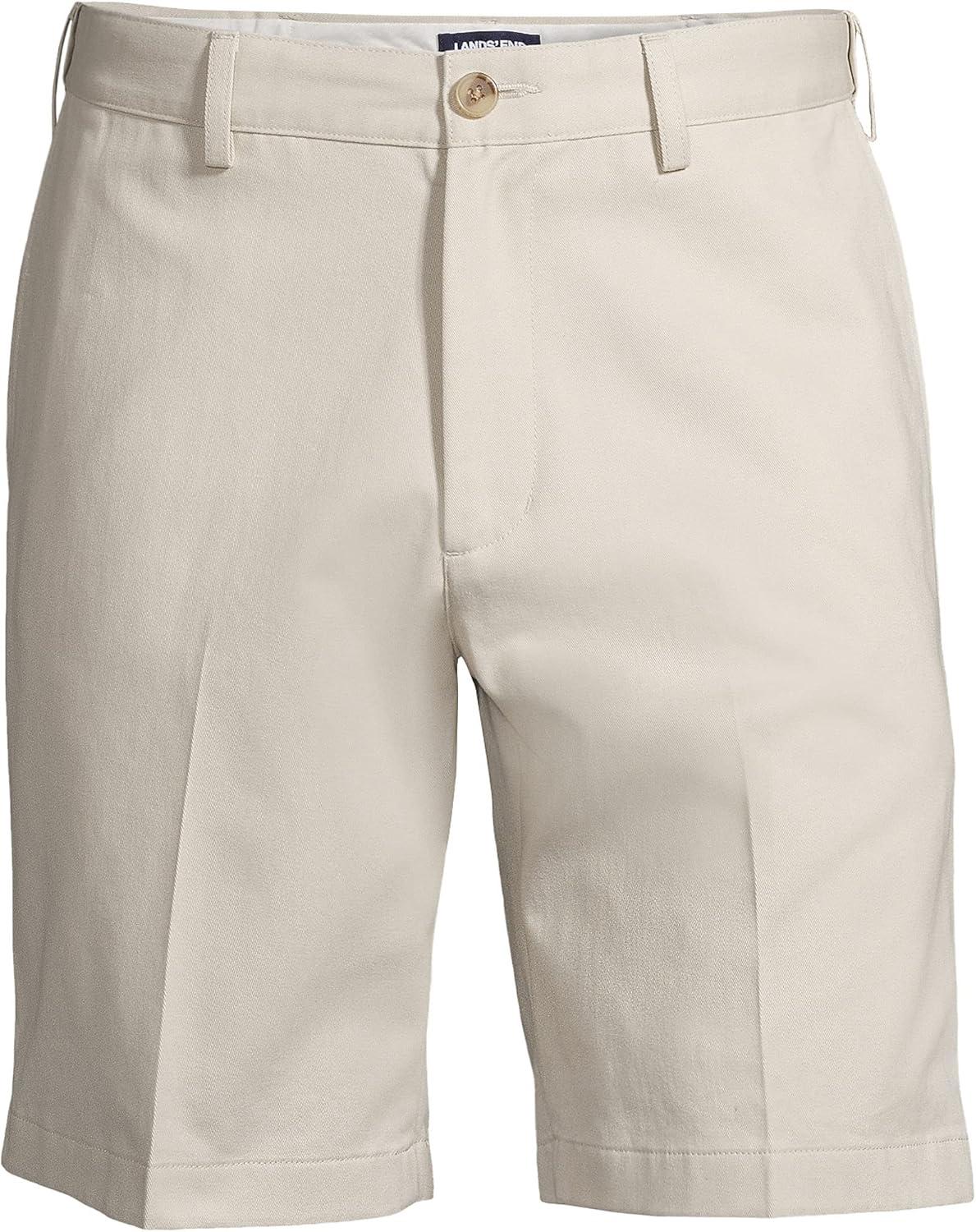 imageLands End Mens Comfort Waist 9quot No Iron Chino ShortsLight Stone