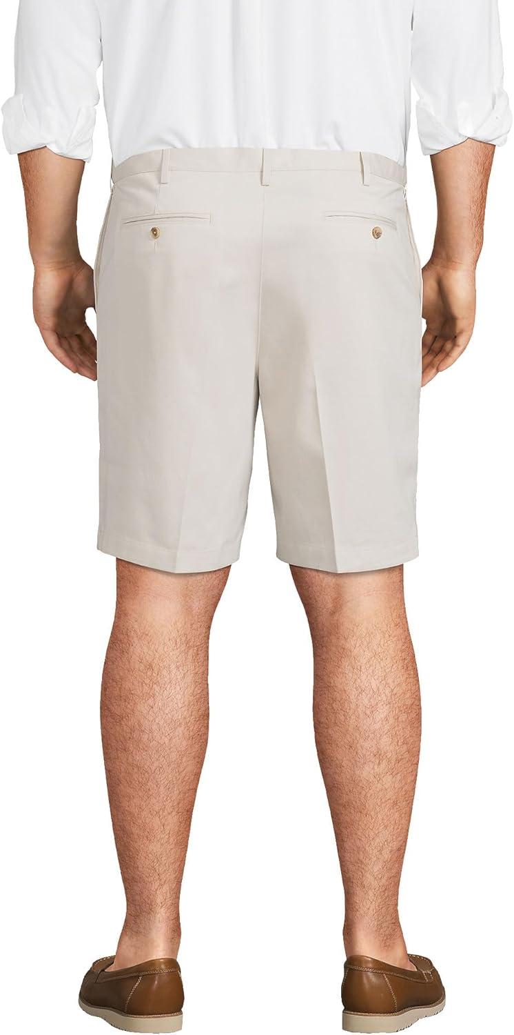 imageLands End Mens Comfort Waist 9quot No Iron Chino ShortsLight Stone