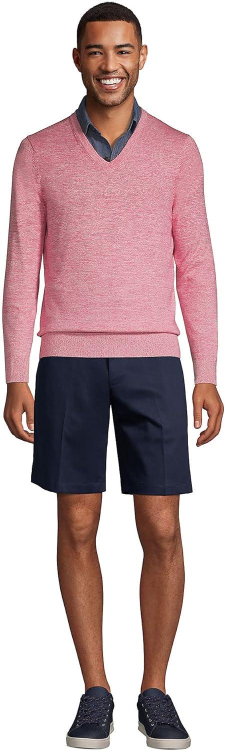 imageLands End Mens Comfort Waist 9quot No Iron Chino ShortsRadiant Navy