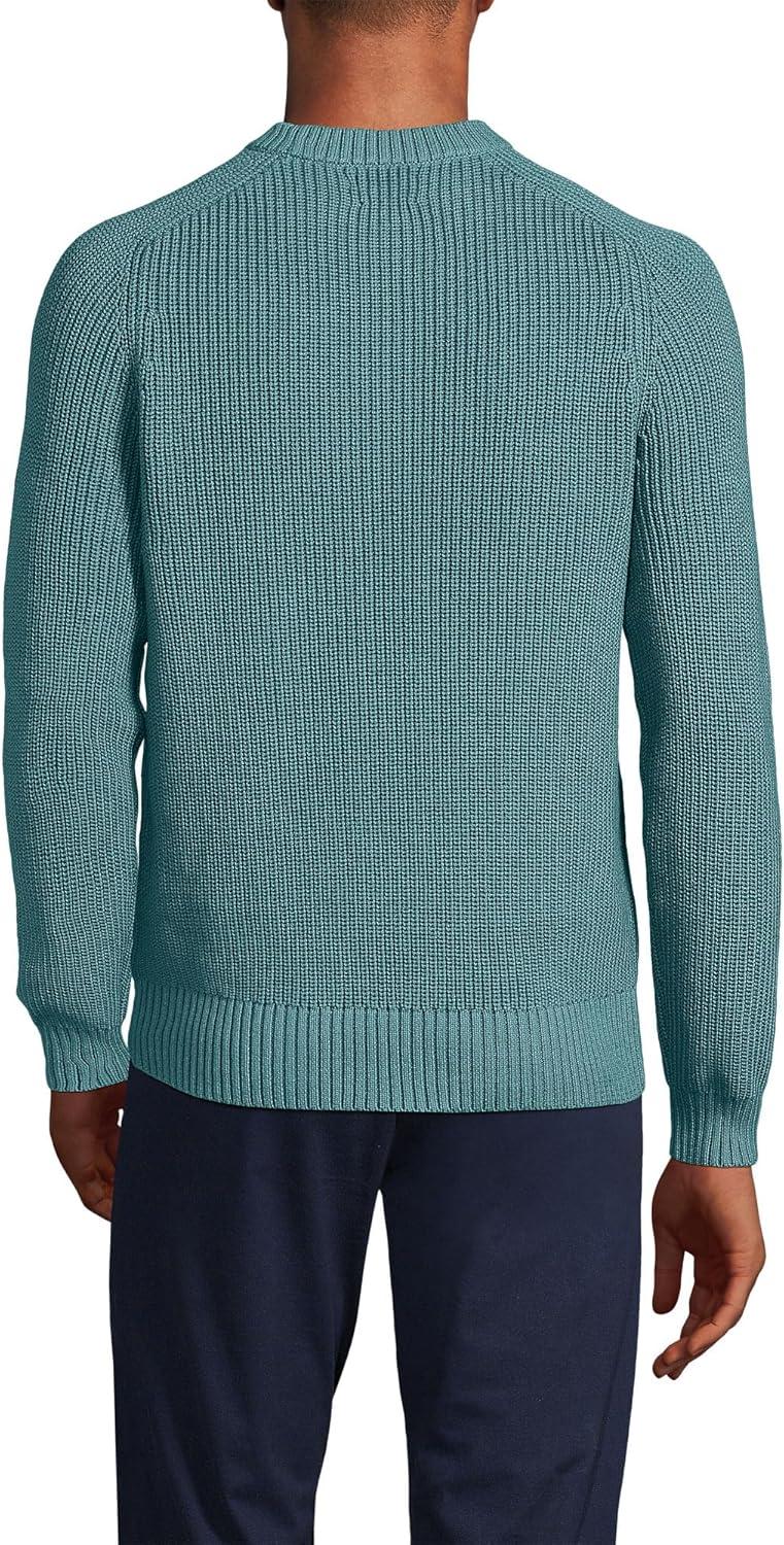 imageLands End Mens Drifter Cotton Crewneck SweaterTourmaline