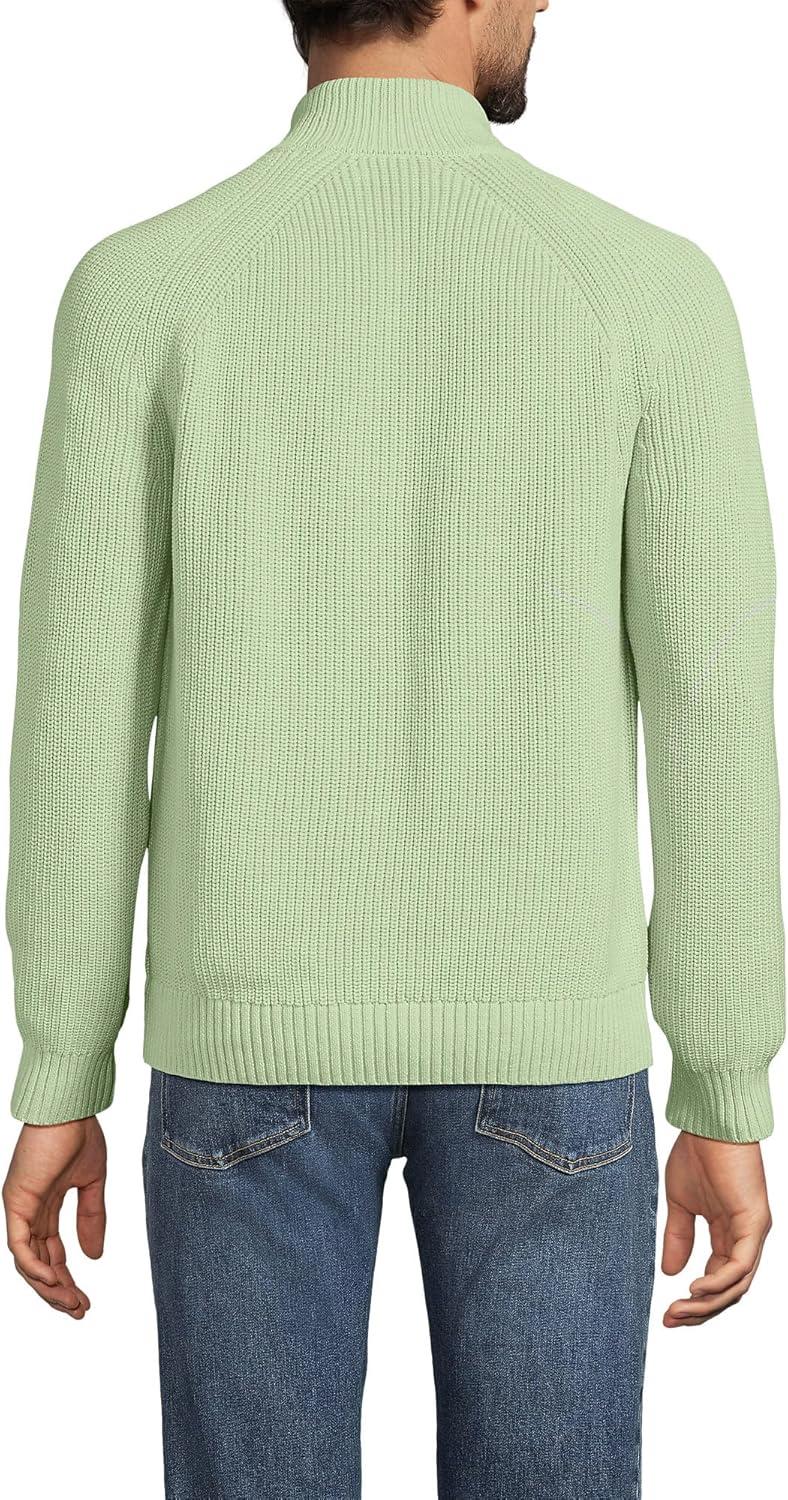 imageLands End Mens Drifter Quarter Zip SweaterAntique Moss