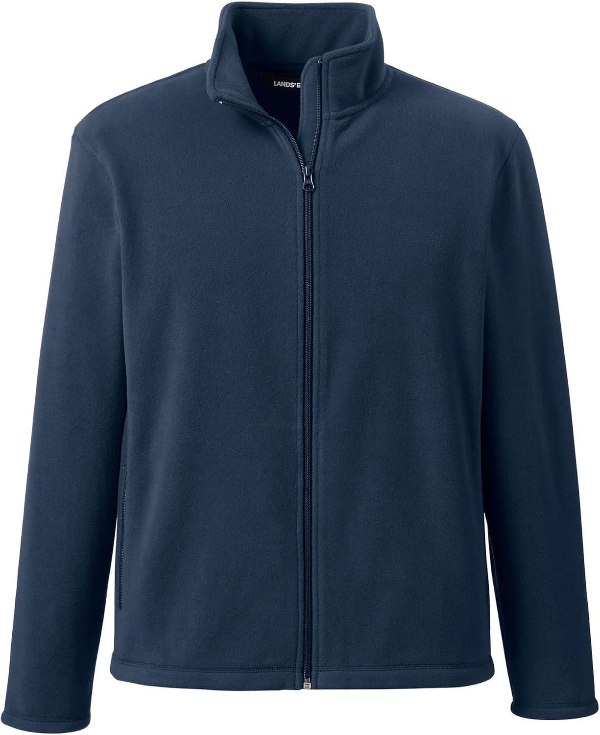 imageLands End Mens FullZip MidWeight Fleece JacketClassic Navy