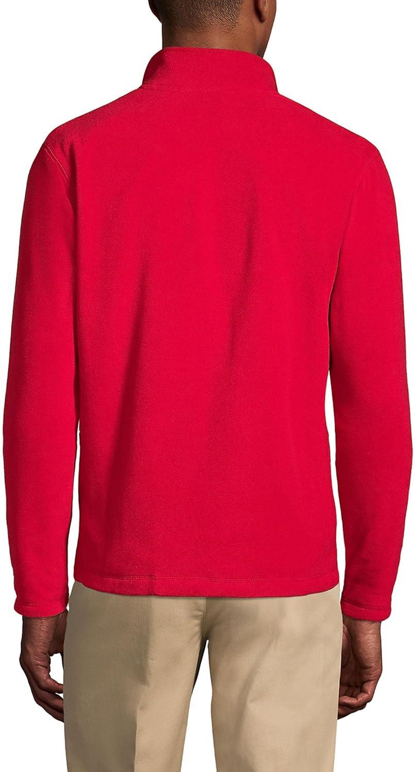 imageLands End Mens FullZip MidWeight Fleece JacketRed