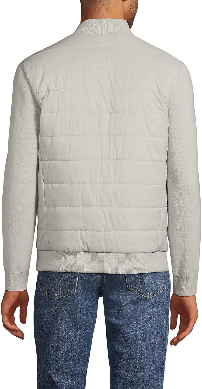 imageLands End Mens Insulated Sweater JacketSoft Putty