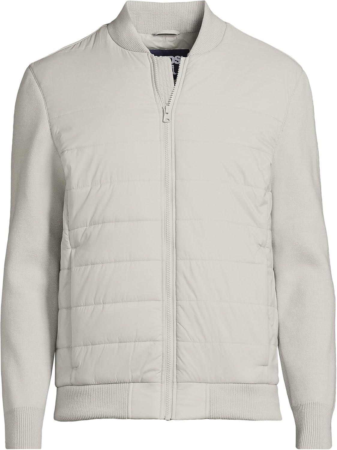 imageLands End Mens Insulated Sweater JacketSoft Putty