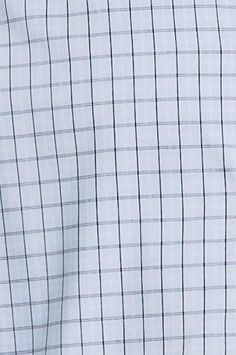 imageLands End Mens Long Sleeve Tailored Fit Travel Kit ShirtClearlake Blue Plaid