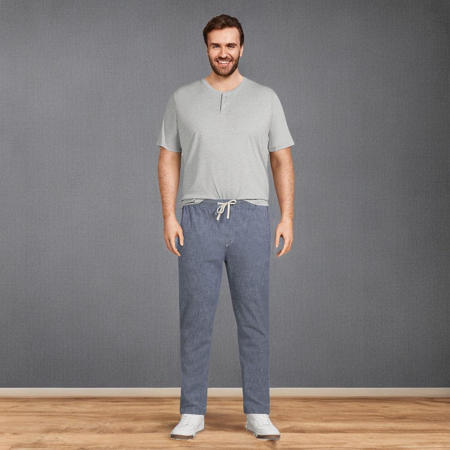 imageLands End Mens Short Sleeve SuperT HenleyGray Heather