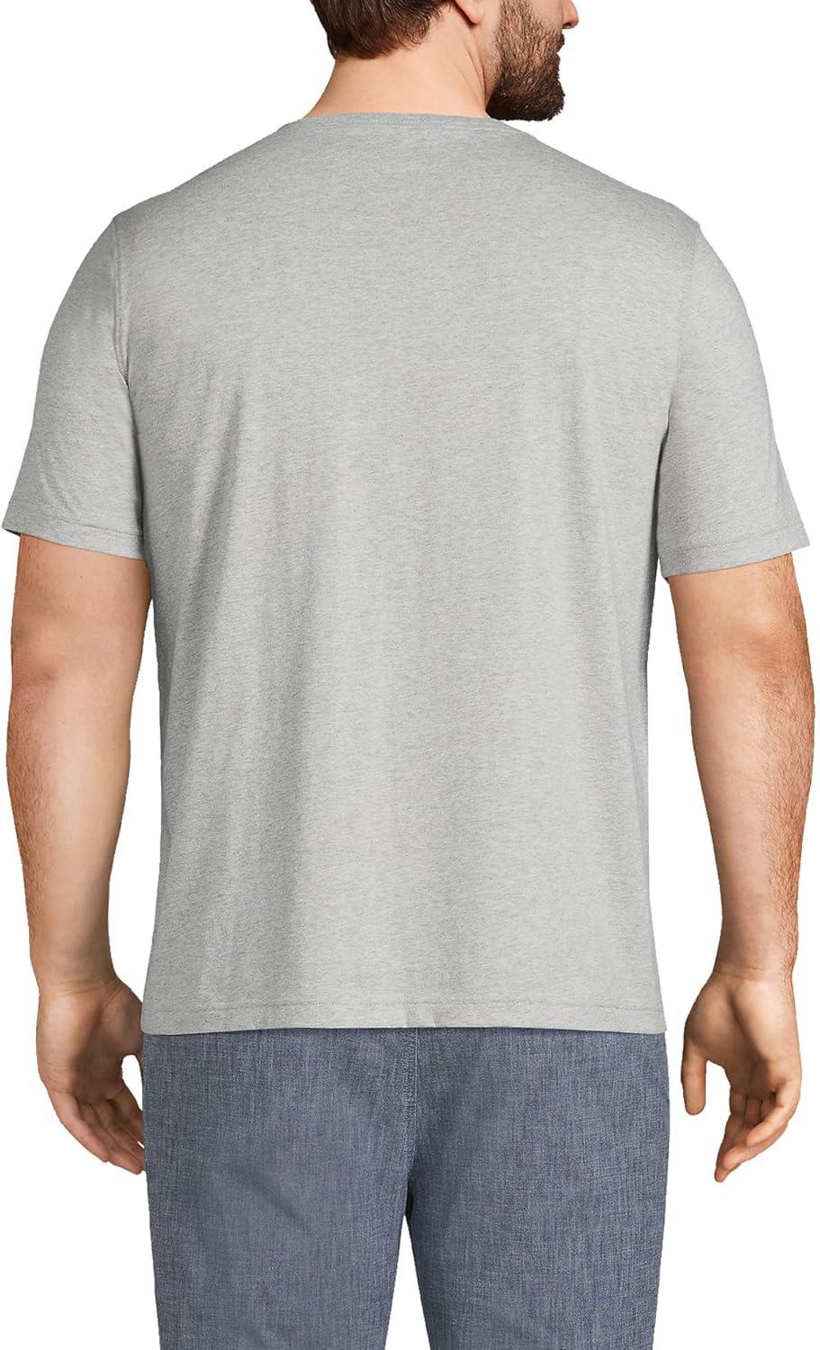 imageLands End Mens Short Sleeve SuperT HenleyGray Heather