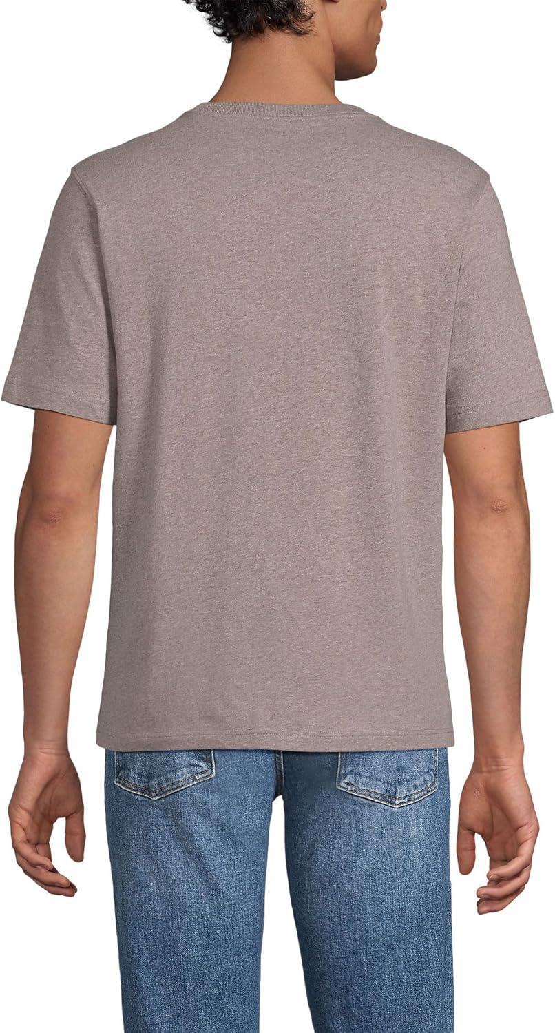 imageLands End Mens SuperT Short Sleeve TShirtLight Bark Heather