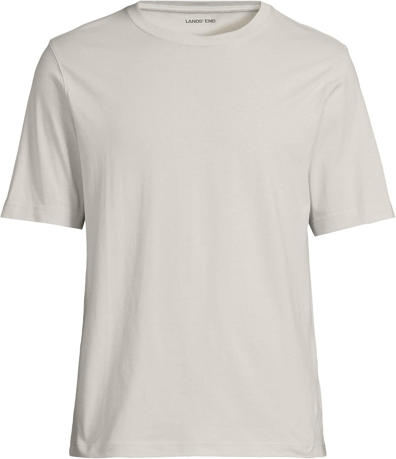 imageLands End Mens SuperT Short Sleeve TShirtLight Stone