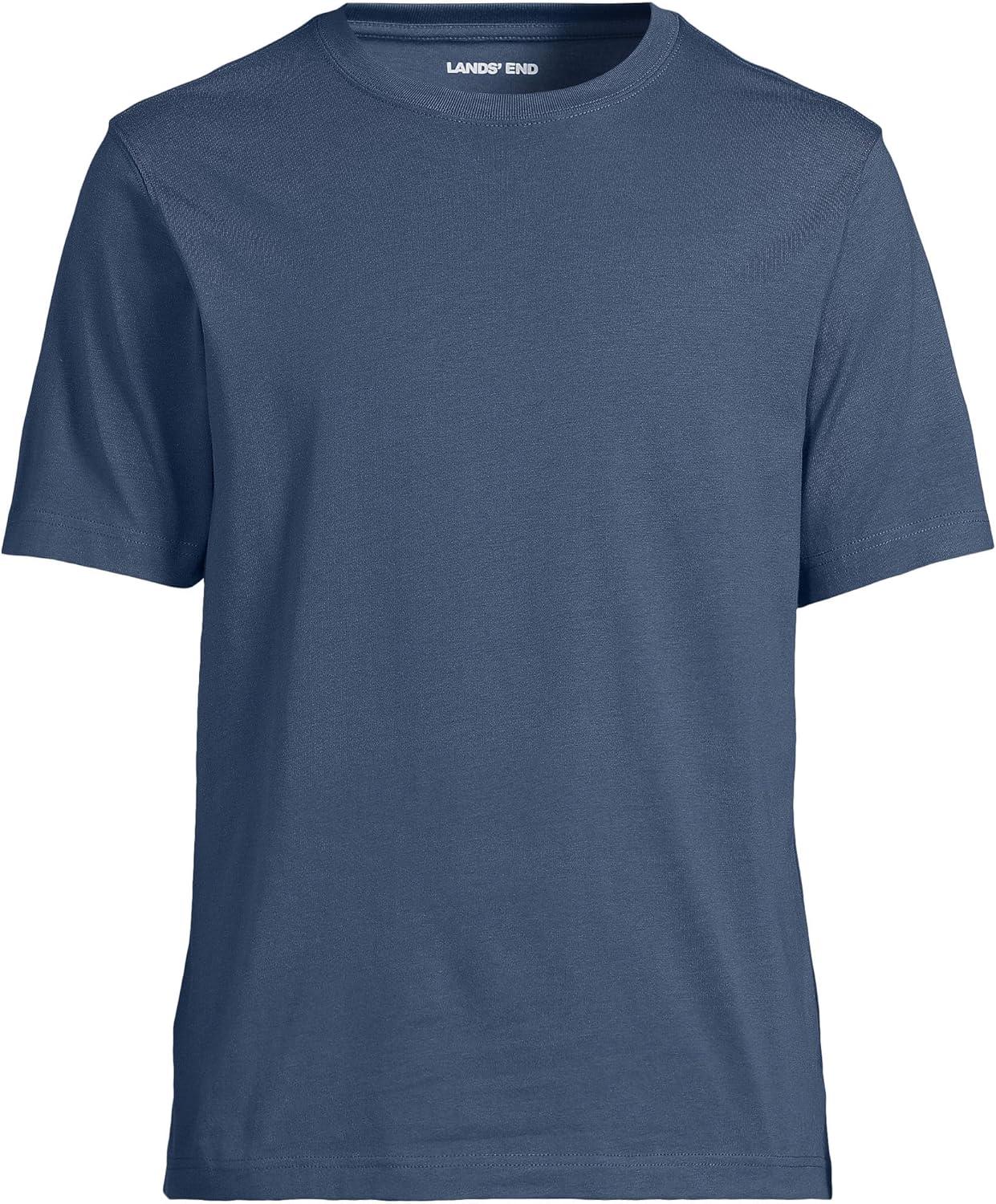 imageLands End Mens SuperT Short Sleeve TShirtNightfall Blue